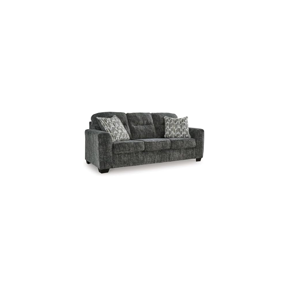 Signature Design by Ashley Sofa, Gunmetal 90 in Living Room Couch, Lonoke