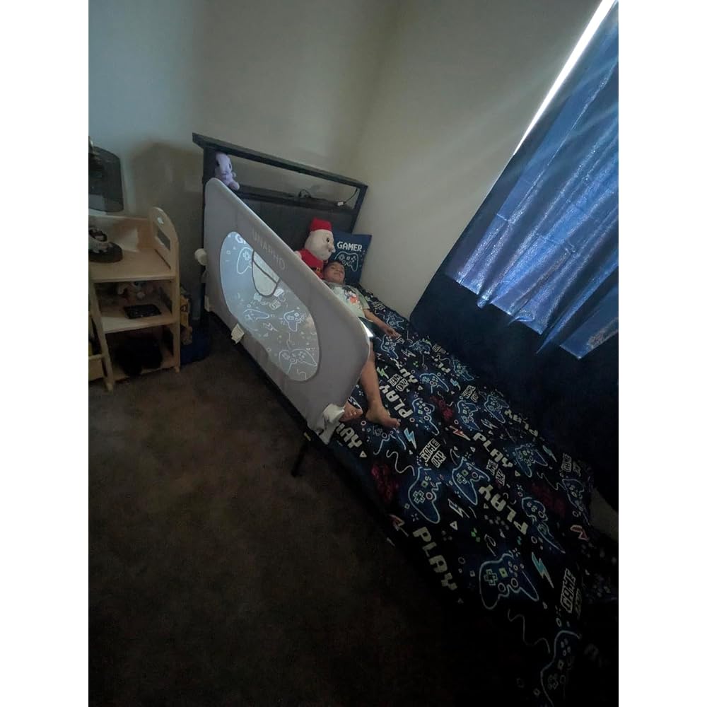 Furnulem Full Size Bed Frame with Charging Station and LED Lights